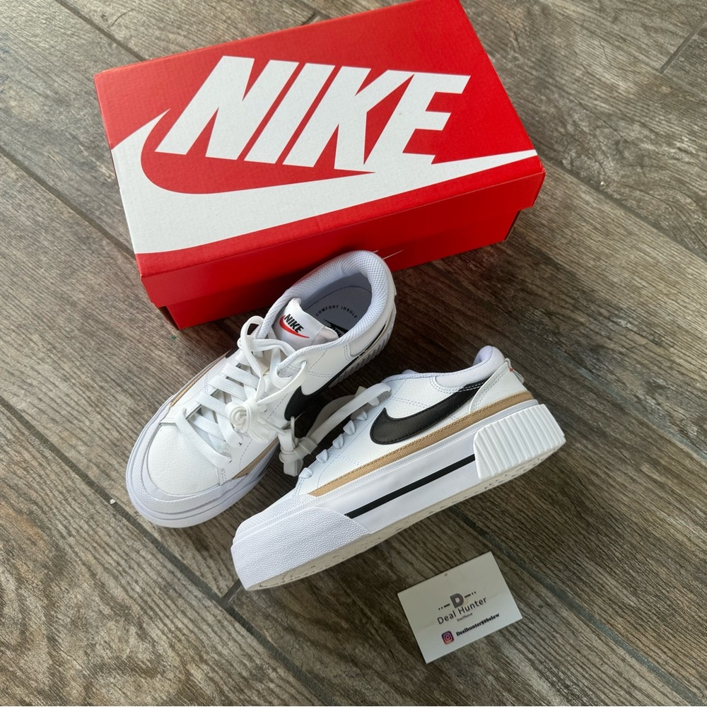 Brand New Nike Court Legacy Lift Platform Women Shoes DM7590 100 - Picture 9 of 16